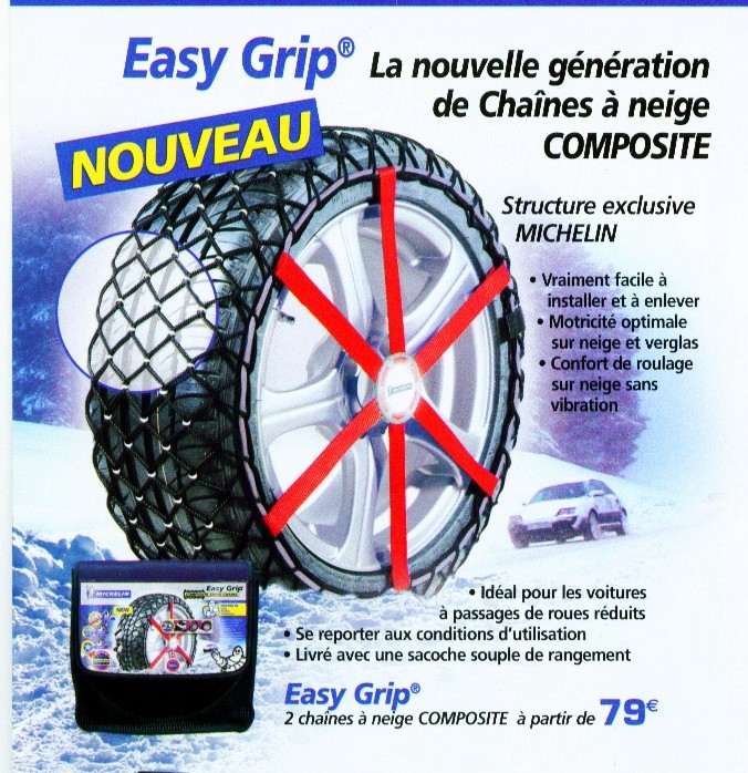 ② Chaines Chaussettes neige Easy GRIP Michelin 15' 16' 17' — Chaînes —  2ememain