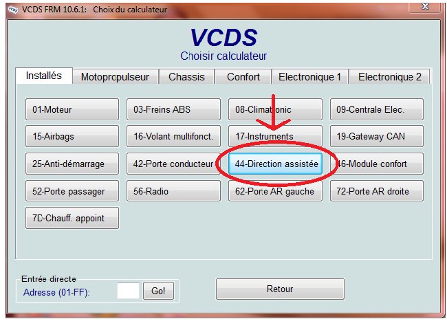 codage de DA avec VagCom
