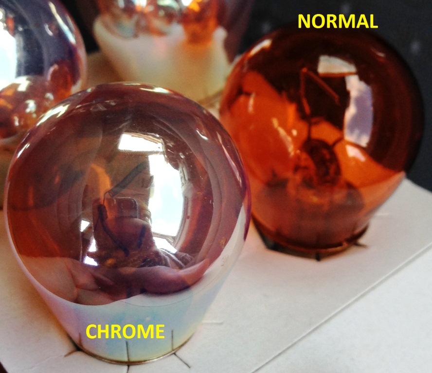 Comparaison clignotant normal / chromé